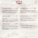 Menu Restaurant Hôtel Racine Marrakech December 2023 220111-300200